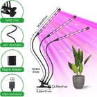 Led Grow Lights For Indoor Plants Full Spectrum Plant Growing Lamp 3-head Timer