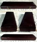 Antique French Crochet Tambour  Banded Agate Handle  2 Hooks In Original Box