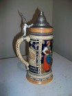 Vintage German Beer Stein With Lid Immer Lustig Immer Durstig -