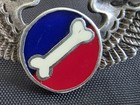 Extremely  Rare Greatful Dead Sterling 925 Wing Pin Dog Enameled Bone