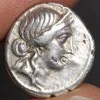 Julius Caesar Denarius Ancient Roman Republic Silver Coin Aeneas Venus 48bc