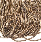 9 0 Charlotte 3 Cut Metallic Bronze Czech Glass Seed Beads-1hank-10strands