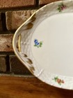 Vintage Herend Hungary Porcelain Tray Floral Serving Plate 14    X 6   