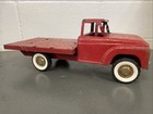 Vintage Structo Livestock Truck Pressed Steel Red Flatbed Parts Or Repair Toys