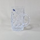 Bohemia Crystal 24  Lead Beer Tankard Mug Engraving Panel Czech Republic 2 3lb