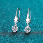 925 Silver Plated Women s Elegant Zircon Pendant Earrings Fashion Jewelry Gift