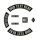 Custom Rocker Embroidered Patches Mc Motorcycle Club Biker 7pcs A Set For Jacket