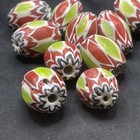 Lot Of 10 Pieces Antique Venetain African Trade Chevron Glass Unique Beads 