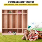Preschool Cubby Lockers 5-section Plywood Birch Coat Locker 15mm Thickness