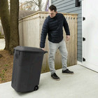  2 Pack  Hyper Tough 45 Gallon Wheeled Heavy Duty Plastic Garbage Can  Black