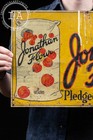 Antique 1920s Jonathan Flour Tin Litho Sign