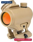 At3 Tactical Rd-50 Pro Fde Red Dot Sight - With Riser Mount For Cowitness With I