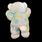 Dakin Cuddles Plush Teddy Bear 15  White Pastels Vintage Stuffed Animal