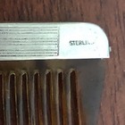 Art Deco Sterling Silver Comb   Nail File  Monogram M  5  Leather Case