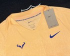 Nike Rafa Nadal Dri-fit Adv Short Sleeve Tennis Top Orange  sz S-m  Fd5409-777