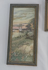 Lot Of 4 Antique Vintage Pictures Prints Wooden Frames Wall Art Gallery