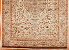 Hand Knotted Agra Ivory Medallion Oriental Area Rug Wool Carpet 8 4  X 11 4 