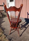 Antique Mahogany High Back Swivel Organ Stool Claw Feet Chase Parker 1880