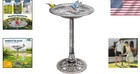 Vintage Gray Bird Bath  28  Pedestal Birdbath