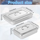 2 Pcs Medical Surgical Trays  201 Stainless Steel Instruments Tray Organizer    