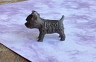 Vintage Ideal Dog Food Advertising Good Luck Charm Mini Boston Terrier Figurine