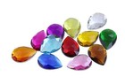 25x18mm Flat Back Teardrop Acrylic Rhinestones Plastic Costume Gems 20 Pcs