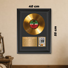 Gold Plated Led Zeppelin Vinyl Record Framed Display Music Memorabilia Gift