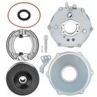 Rear Brake Plate Cover Drum Shoes Kit For Yamaha Big Bear 250 400 Yfm250 Yfm400