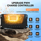 30 Solar Panel Battery Charge Controller  12v 24v Usb Type-c Auto Regulator Lcd 