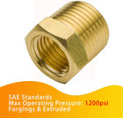 Brass Pipe Fitting Hex Bushing 1 2  Npt Male To 1 4  Npt Female Adapter 1200psi