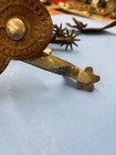  3  Vntg Single Spurs  crokett  Pat d Star Stamped -buermann  unrestored 