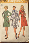 70 s Simplicity 9703  7570 Dress Top Pants Sewing Pattern Lot Sz18 Bust 40 Uncut