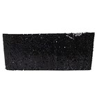 21 Ft Black Big Payette Sequin Satin Dual Layered Table Skirt Party Decorations