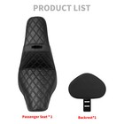 Black Driver Passenger Gel Seat W  Backrest For Harley Low Rider St Fxlr 18-2024