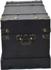 Antique Decorative Wooden Storage Chest Vintage Wood Treasure Box Trunk W  Lock
