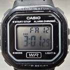 Casio La-20wh Illuminator Watch Women 30mm Black Alarm Chronograph New Battery