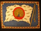 Burmah Flag Cigarette Cigar Box Flannel Tobacco Felt Flannel Silk 10x8 C 1910