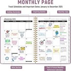 2025 Planner Weekly And Monthly Calendar Planner Book Jan - Dec 2025 - 6 3 x8 5 