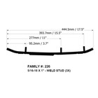 Bottom Line 6  Carbides Runners Skags For Polaris Fits 2007-2025 Gripper Skis