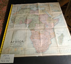 Rare Antique 1922 Africa  Map National Geographic Original 31 5  X 28 25 