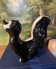 Black And White Ceramic Skunk Figurine Collectible Animal Decor Display Ornament