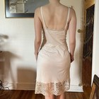 Vintage 50s Beige Slip Lace Bust Size S Coquette Bombshell