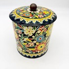 Vintage Daher Floral Tin Canister Box Made In England 11101