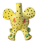 Ganz Elephant Coin Piggy Bank Yellow Polka Dot Orange Floral Ceramic Large 8 