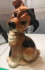 Vintage Royal Copley Ceramic Brown Dog Puppy Terrier Figurine 1950s