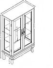 3-tier Lighted Glass Display Cabinet Curio Cabinet With 2 Tempered Glass Doors