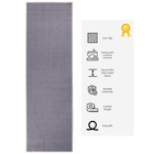 Rug Runner Non Slip Latex Backing Berber Style Solid Grey Design Custom Length
