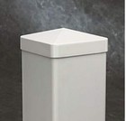 2-pack Premium White Pvc Vinyl 5 Inch X 5 External Pyramid Post Cap