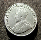 Old 5 Cents 1929 Coin Of Canada King George V