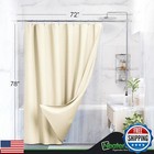Neaterize 3 In 1 Shower Curtain Set - 72x78 Cream Shower Curtain Fabric And S